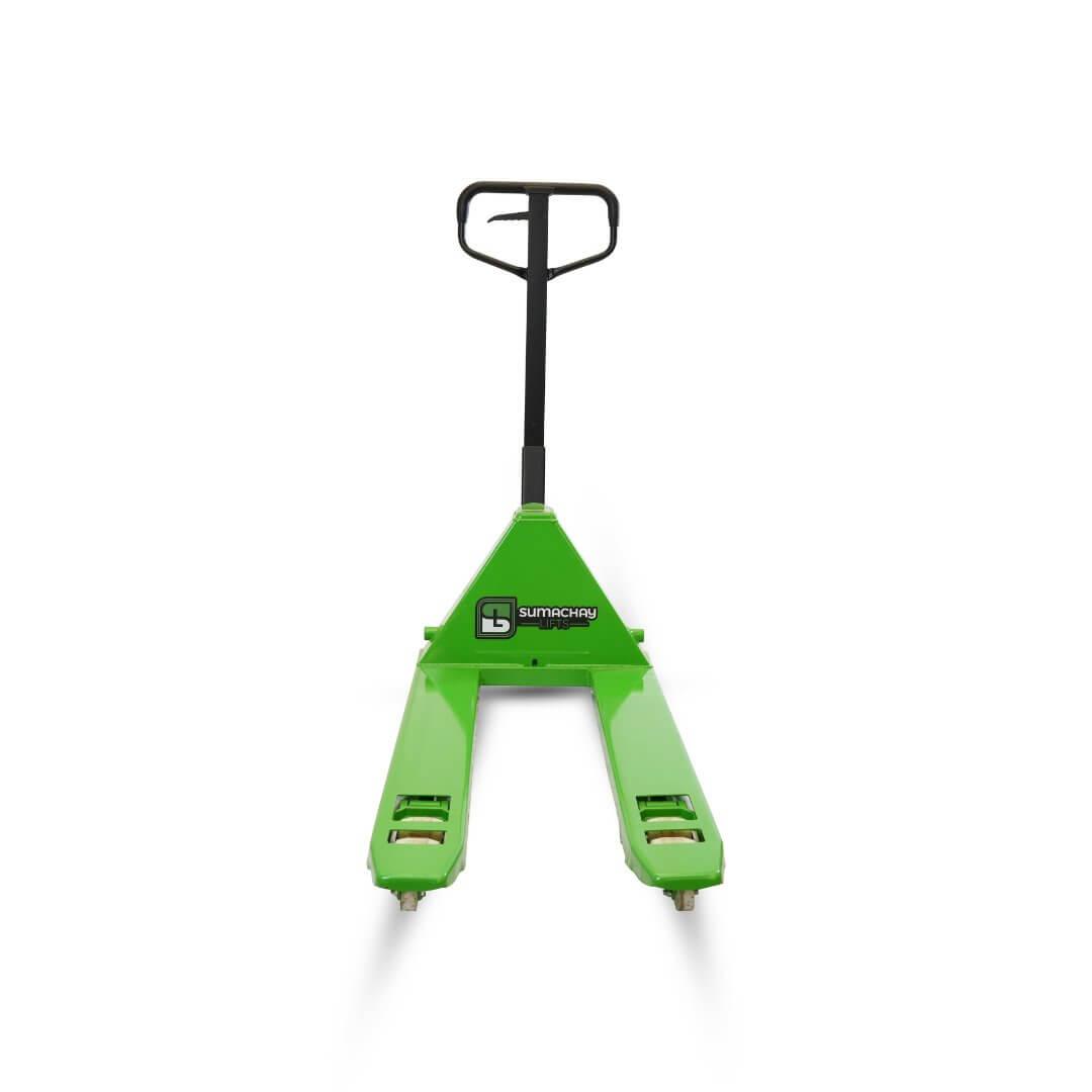 SH20N Narrow Pallet Jack for Euro-Style Pallets - Compact Manual Hydraulic Material Handling Equipment