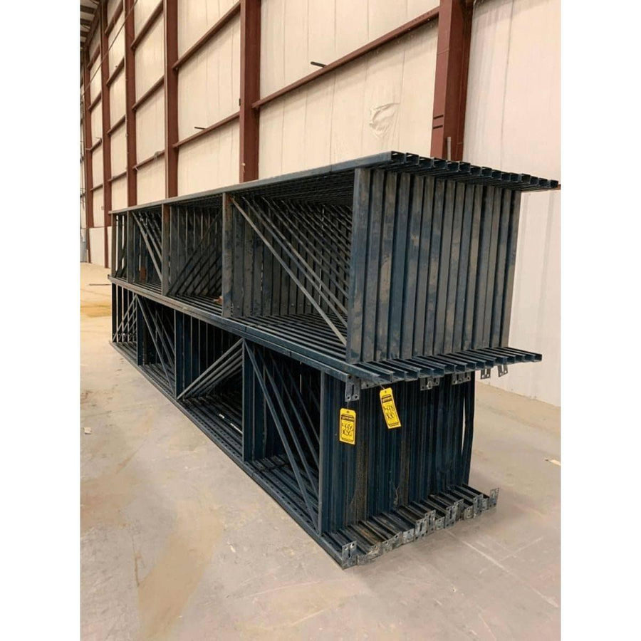 20' X 38" UNARCO T-BOLT STYLE UPRIGHTS, 3" X 1-1/2" LEG, 3" X 3", 3" X 5" FOOTPLATE-Sumachay