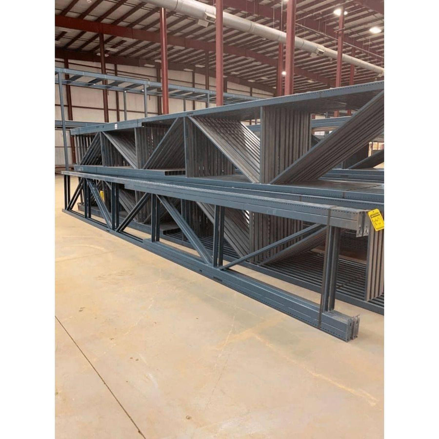 27' X 42" UNARCO T-BOLT UPRIGHTS, 3" X 3" DOUBLE REINFORCED LEG, 3" X 8" FOOTPLATE-Sumachay